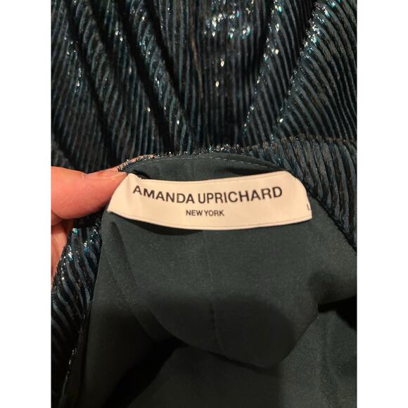 Amanda Uprichard Middleton Top Silk Velvet Shimmer Tie-back Size Large - Picture 9 of 11